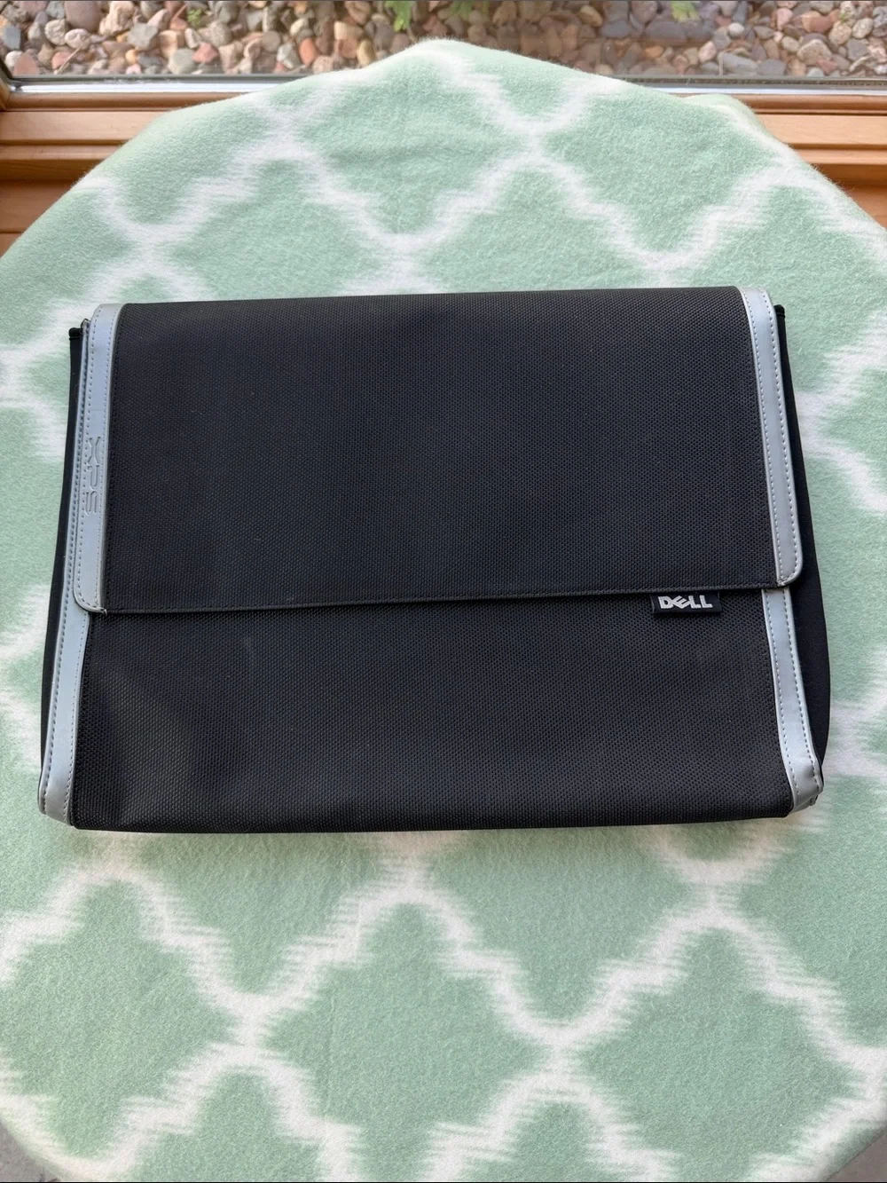 Dell Black and Silver Trim Laptop Sleeve with Magnetic Closure - 14” long